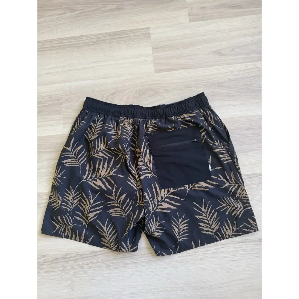 Vuori Kore Shorts Men's Large Black Gym Lined Pockets Polyester Elastic Waist